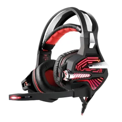 Picture of KOTION EACH GS100 Gaming Headphones With Microphone Deep Bass Stereo USB 7.1 Surround Sound Headsets Mic - Red - Red