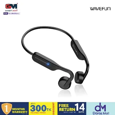 Picture of Wavefun Move Bluetooth Earphone Wireless Bone Conduction Headphones Earbuds - Black