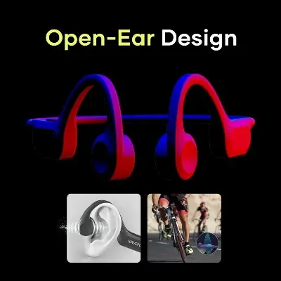 Picture of Wavefun Move Bluetooth Earphone Wireless Bone Conduction Headphones Earbuds - Black