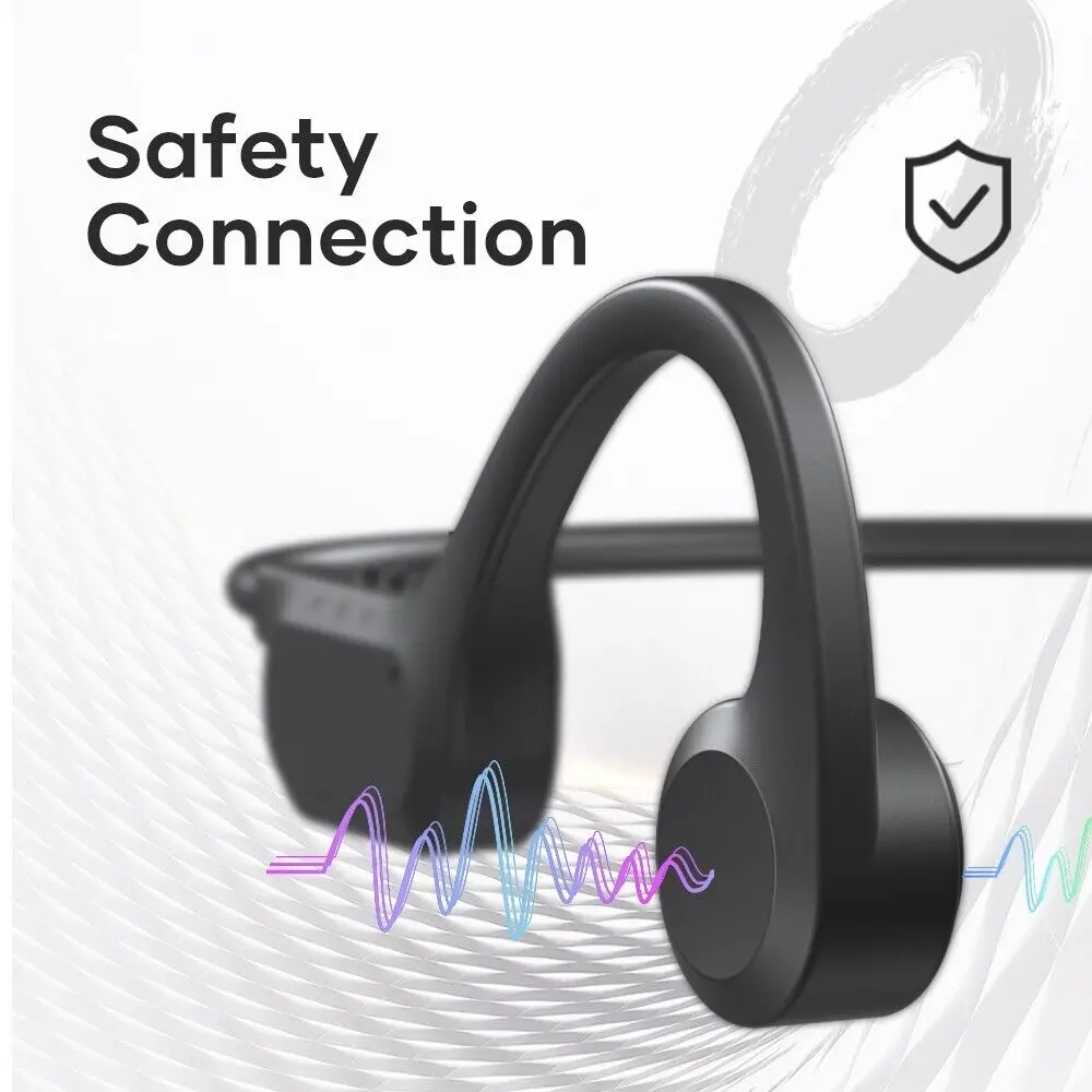 Picture of Wavefun Move Bluetooth Earphone Wireless Bone Conduction Headphones Earbuds - Black