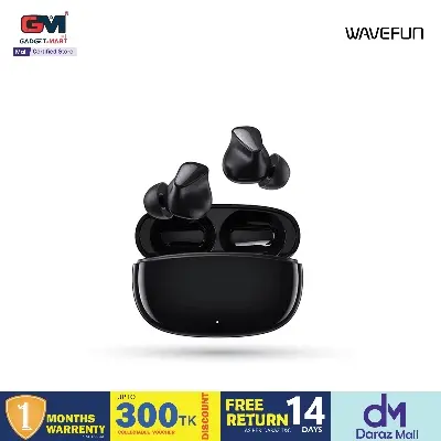 Picture of Wavefun Rock Wireless Earbuds - Black - Black
