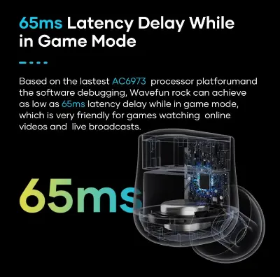 Picture of Wavefun Rock Wireless Earbuds - Black - Black