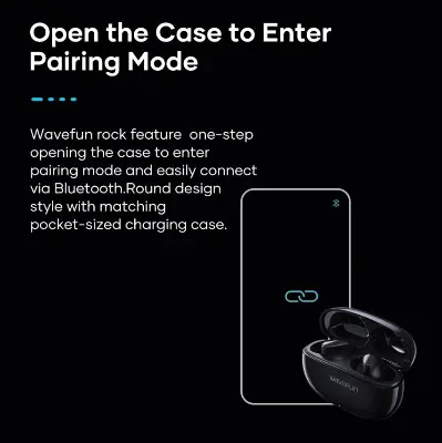 Picture of Wavefun Rock Wireless Earbuds - Black - Black