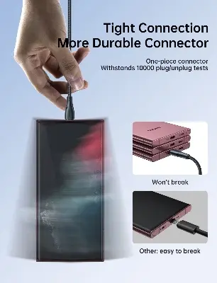 Picture of Joyroom (S-UM018A11) USB cable - micro USB 2.4A Surpass Series for fast charging and data transfer - 1.2m - black - Black