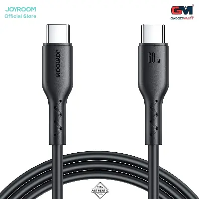 Picture of Joyroom (SA26-CC3) Flash-Charge Series 60W Fast Charging Data Cable (Type-C to Type-C) 1m - Black - Black