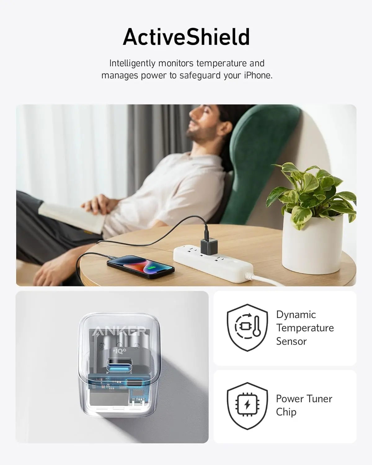 Picture of Anker Nano Pro 20W PIQ 3.0 Fast Charger  - White - White