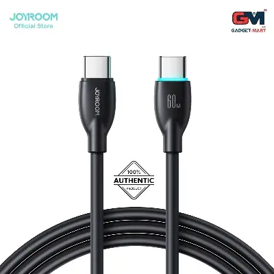 Picture of Joyroom S-A30 Star-Ring Series 60W Fast Charging Data Cable (Type-C to Type-C) 1m-Black - Black