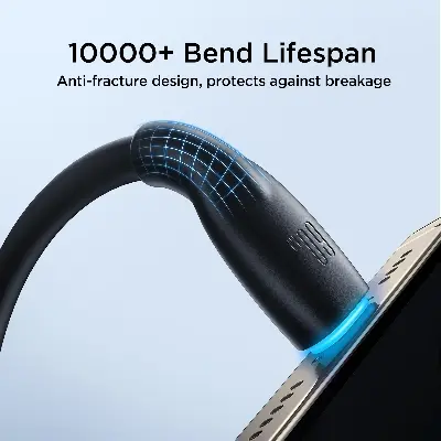 Picture of Joyroom S-A30 Star-Ring Series 60W Fast Charging Data Cable (Type-C to Type-C) 1m-Black - Black
