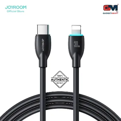 Picture of Joyroom S-A30 Star-Ring Series 30W Fast Charging Data Cable (Type-C to Lightning) 1m-Black - Black