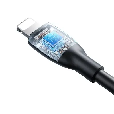 Picture of Joyroom S-A30 Star-Ring Series 30W Fast Charging Data Cable (Type-C to Lightning) 1m-Black - Black