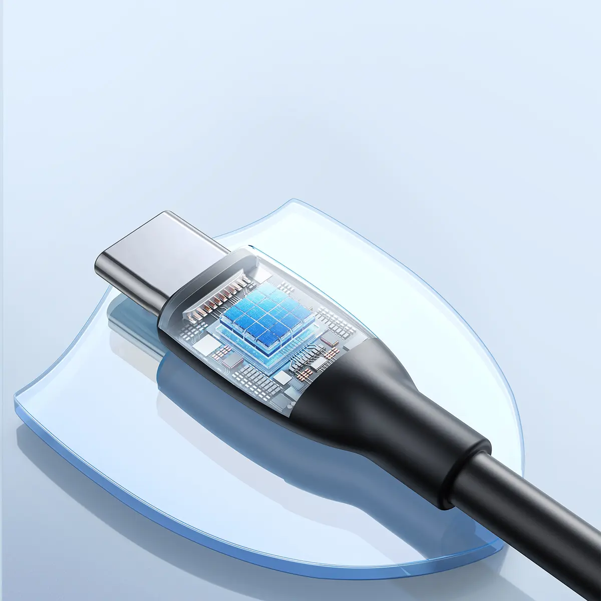 Picture of Joyroom S-A30 Star-Ring Series 3A Fast Charging Data Cable (USB-A to Type-C) 1m-Black - Black