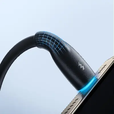 Picture of Joyroom S-A30 Star-Ring Series 3A Fast Charging Data Cable (USB-A to Type-C) 1m-Black - Black