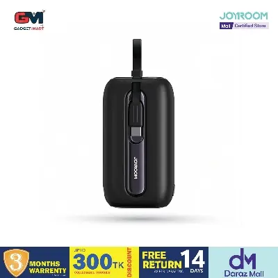 Picture of Joyroom JR-L012 10000mah 22.5W Fast Charging Mini Power Bank - Black - Black