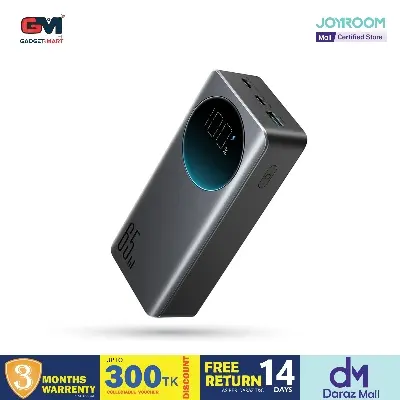 Picture of Joyroom JR-PBF04 65W Digital Display 20000mAh Fast Charging Power Bank - Black - Black