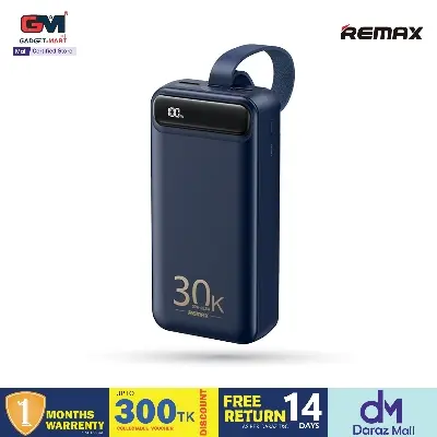 Picture of REMAX RPP-522 20W+22.5W PD+QC Powerbank 30000mAh Portable Smart Multi-Compatible Fast Charging Power Bank - Blue