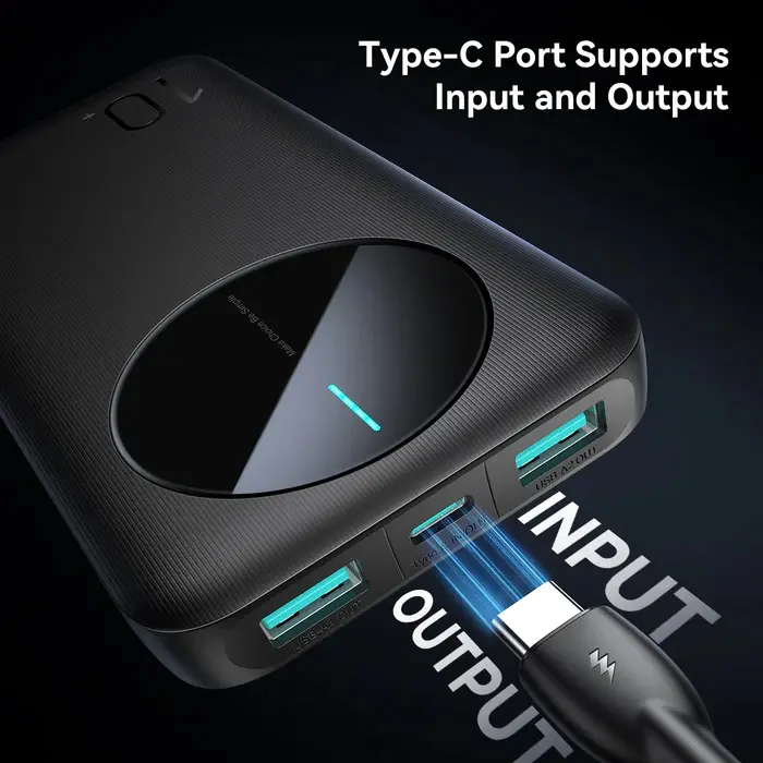 Picture of JOYROOM JR-PBF12 LED Monitor 2.4A 10000mAh Power Bank - Black - Black