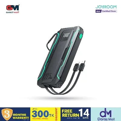Picture of JOYROOM JR-L017 22.5W 10000mAh with Dual Cables Travel Friendly Power Bank - Black - Black