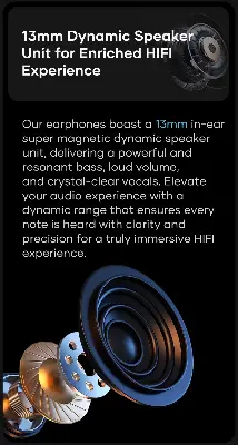 Picture of Wavefun Star 2 ANC Bluetooth Earphone V5.3 Wireless Headphones Digital Display Active Noise Cancelling Earbuds Super Bass - Black - Black