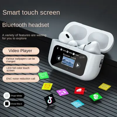 Picture of REMAX Cozypods W30N Noise-Cancelling True Wireless Earbuds with Touch Screen - White - White