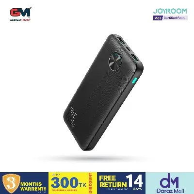 Picture of JOYROOM JR-PBF15 22.5W 10000mAh LED Fast Charging Power Bank with Cable - Black - Black