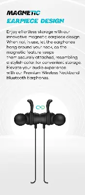 Picture of Wavefun Flex Pro 2024 Quick Charging Neckband Bluetooth Headphones V5.3 Earbuds Type C Music and Gaming Dual Mode TWS Group Mode Wireless Headphones Stereo Headset for Phone Xiaomi iPhone Android - Black