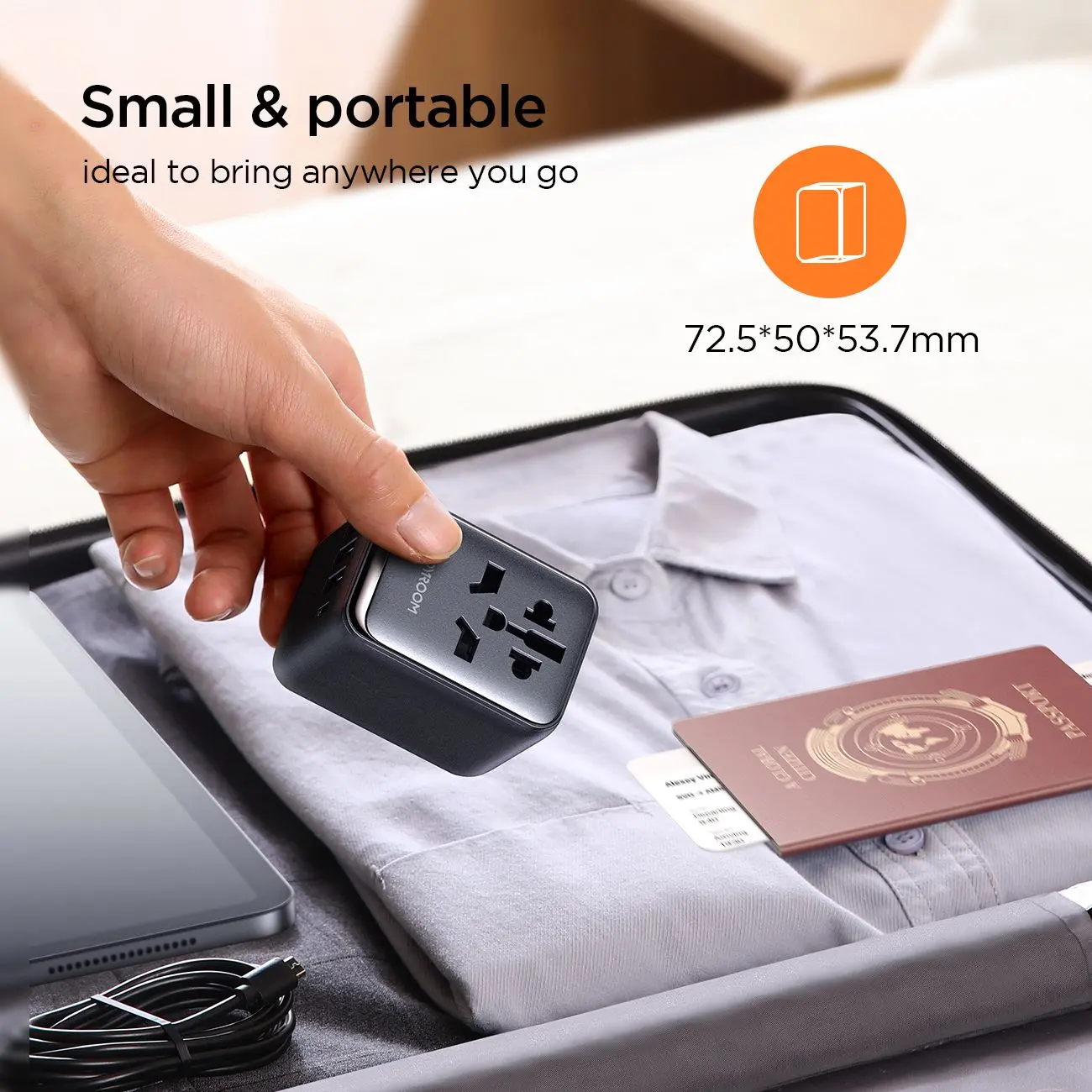 Picture of Joyroom JR-TCW01 Universal Travel Adapter-Black - Black