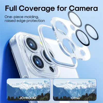 Picture of Joyroom JR-16FG5 Magnetic Protective Phone Case for Apple iPhone 16 - Matte Transparent - For iPhone 16