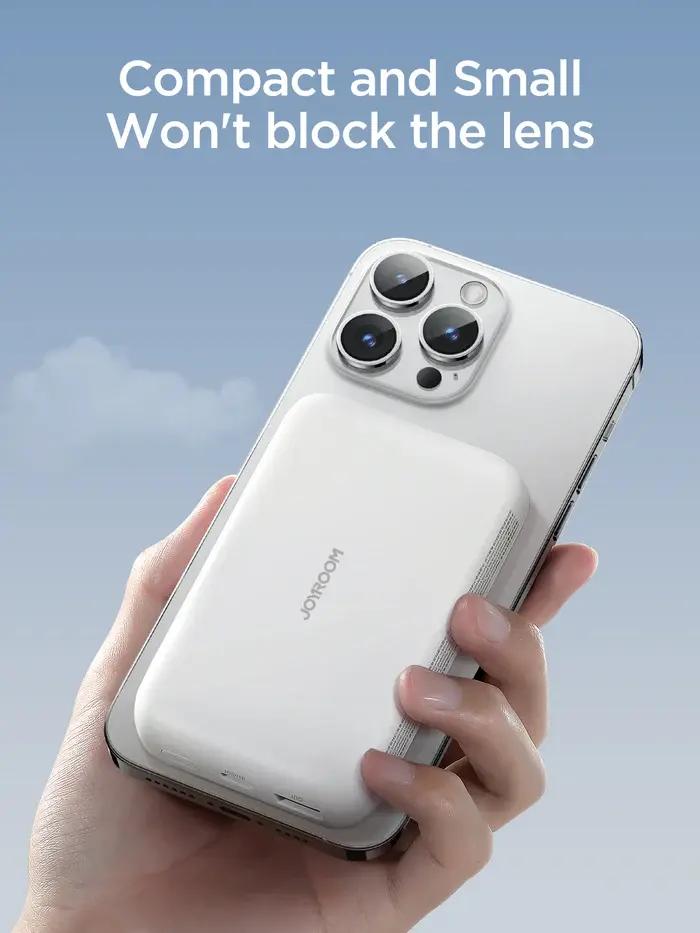 Picture of Joyroom JR-W020 20W Small & Mini 10000mAh PD Magnetic Wireless Power bank - White - White