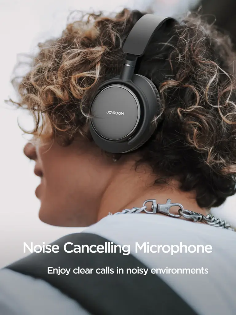 Picture of Joyroom JR-OH1 Bluetooth Headset with Noise Cancelling Microphone - Black - Black