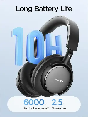 Picture of Joyroom JR-OH1 Bluetooth Headset with Noise Cancelling Microphone - Black - Black