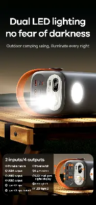 Picture of REMAX RPP-123 Gutitan Series 60000mAh PD+QC Fast Charging Power Bank(PD 27W+QC 22.5W) - Grey - Grey