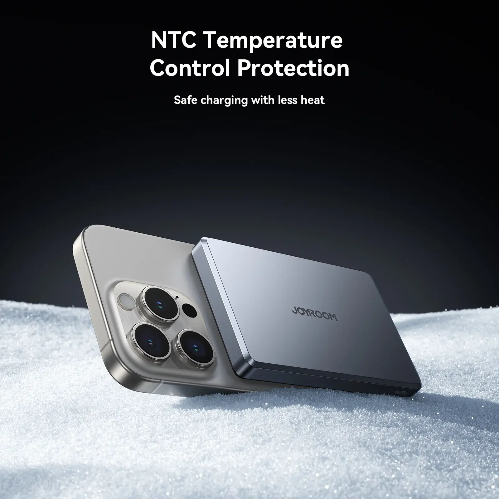 Picture of Joyroom JR-PBM08 Pro Ultra Slim 20W Magnetic Wireless Power Bank 10000mAh- Black - Black