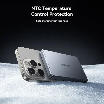 Picture of Joyroom JR-PBM08 Pro Ultra Slim 20W Magnetic Wireless Power Bank 10000mAh- Black - Black