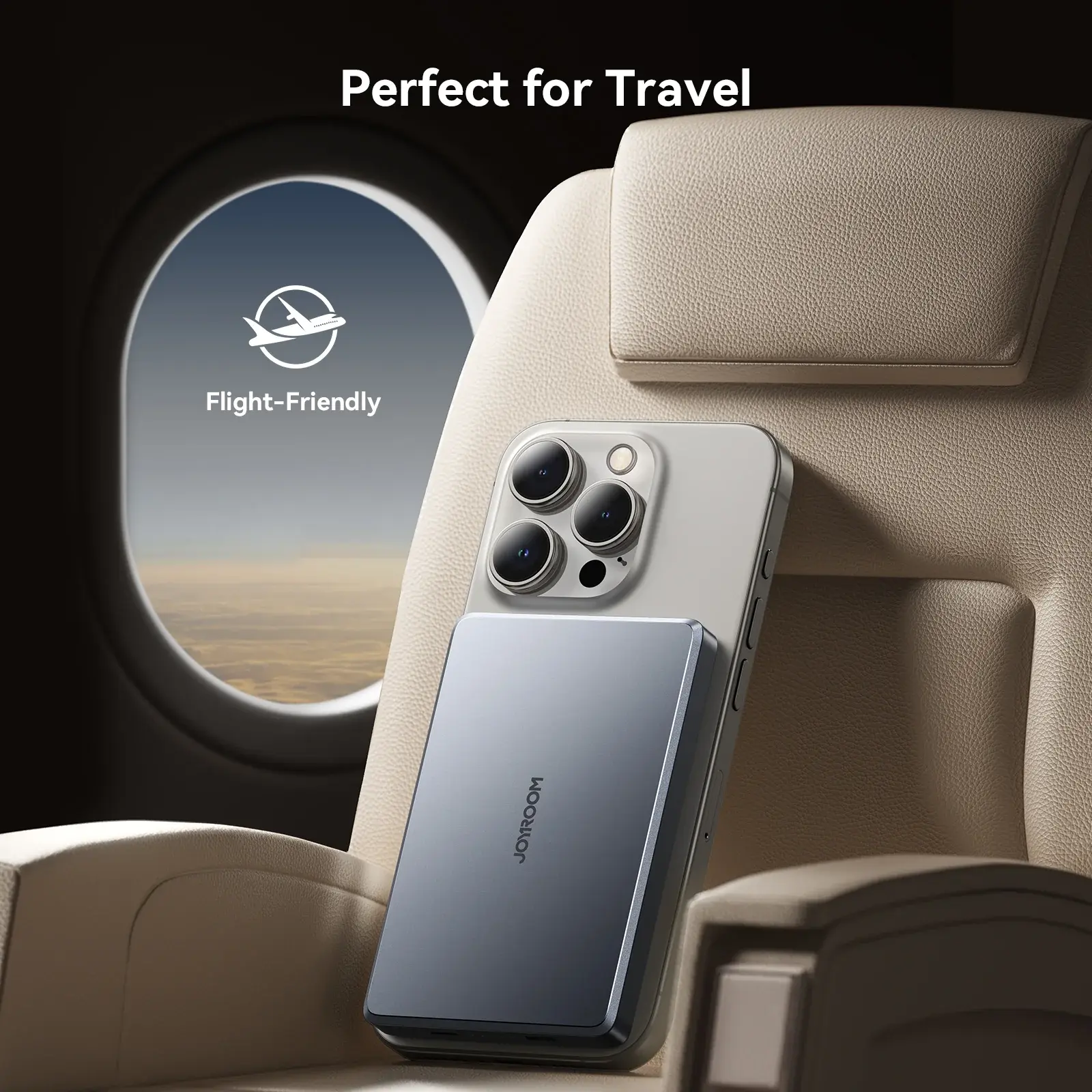 Picture of Joyroom JR-PBM08 Pro Ultra Slim 20W Magnetic Wireless Power Bank 10000mAh- Black - Black