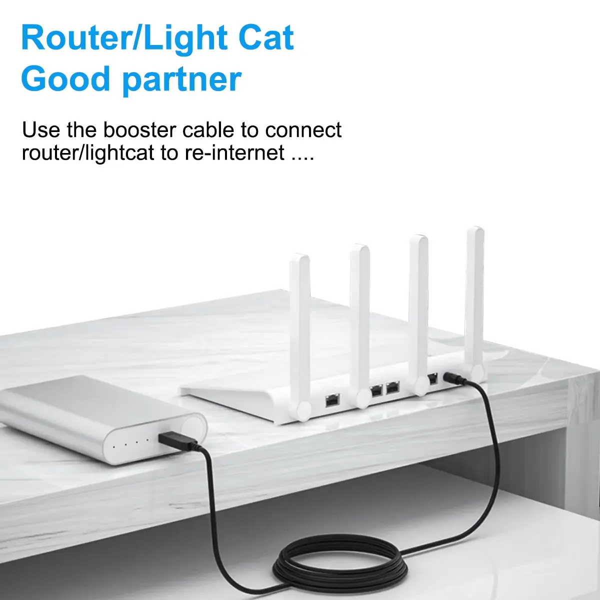 Picture of DC 5V to DC 9V/12V Powerbank to Router and Onu Step UP Module USB Converter Adapter Cable (2.1x5.5mm Plug)