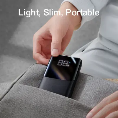 Picture of JOYROOM JR-QP191 22.5W 10000mAh Power Bank With USB to Type.C 0.3m Cable - Black