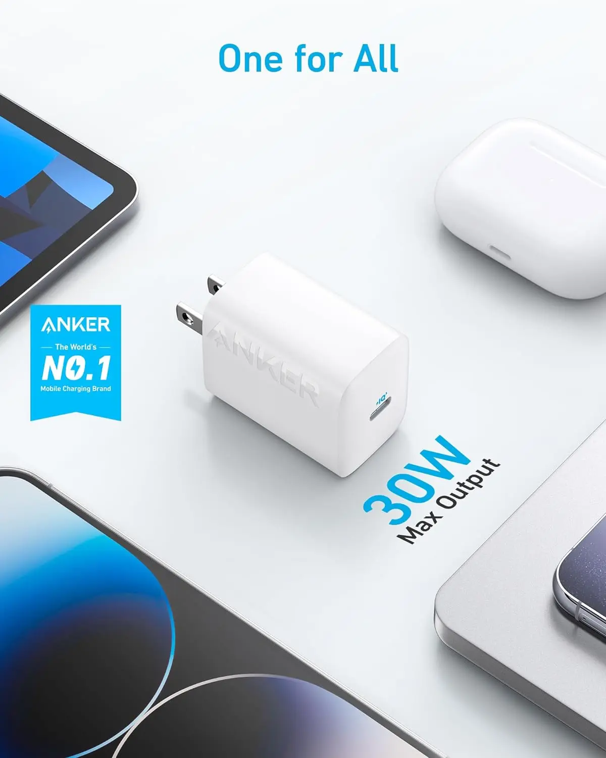 Picture of Anker 312 30W Super Fast Charging Safe Charger – B2640 - White