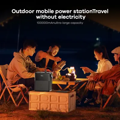 Picture of Remax FP-1 Portable 27W/22.5W Fast Charging Power Bank 100000mAh (1 Lakh mAh) with LED Light - LED Lamp, 100% Original, 90-Day Warranty, Free Return - Black