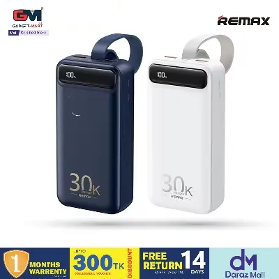 Picture of REMAX RPP-522 20W+22.5W PD+QC Powerbank 30000mAh Portable Smart Multi-Compatible Fast Charging Power Bank - Blue