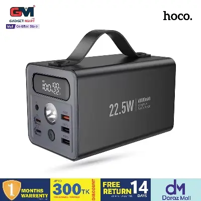 Picture of Hoco J138 Distant 60000mAh 22.5W+PD20W DC12V Multi-function Power Bank - Black