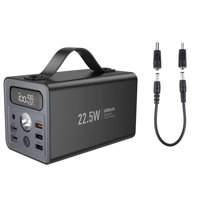 Picture of Hoco J138 Distant 60000mAh 22.5W+PD20W DC12V Multi-function Power Bank - Black