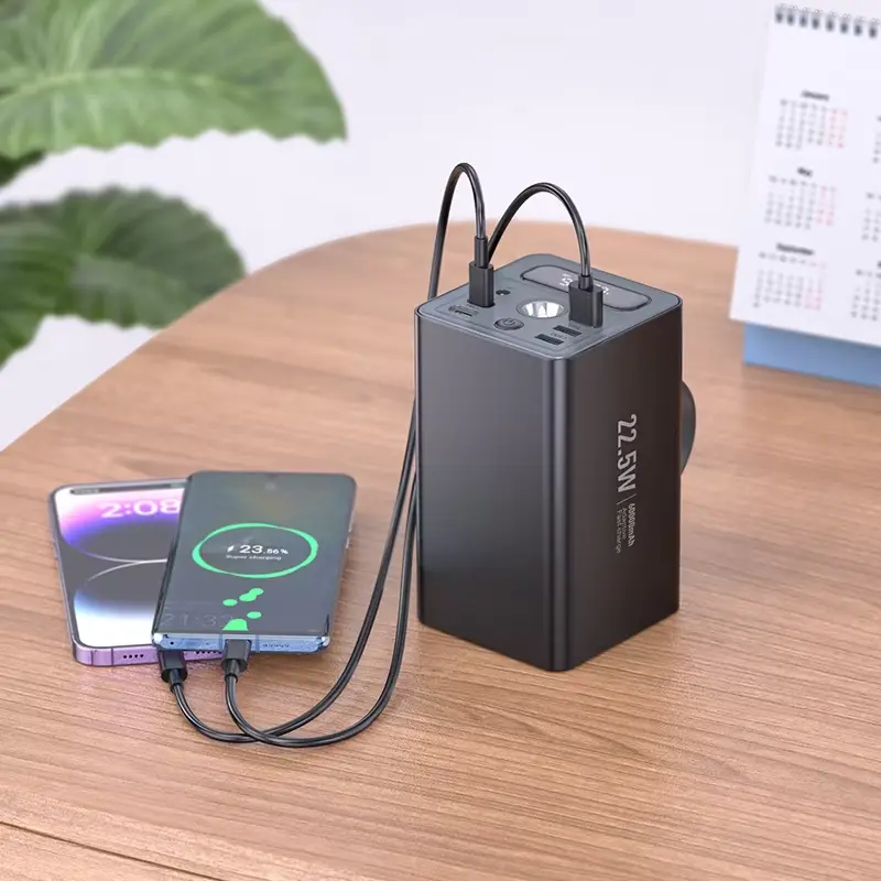 Picture of Hoco J138 Distant 60000mAh 22.5W+PD20W DC12V Multi-function Power Bank - Black