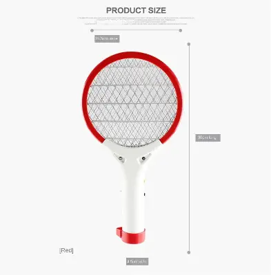 Picture of USB Car Mini Electric Mosquito Swatter Summer Mosquito Insect Racket Killer Rechargeable Handheld Bug Zapper For Bedroom & Outdoor With Powerfull LED Light - Random