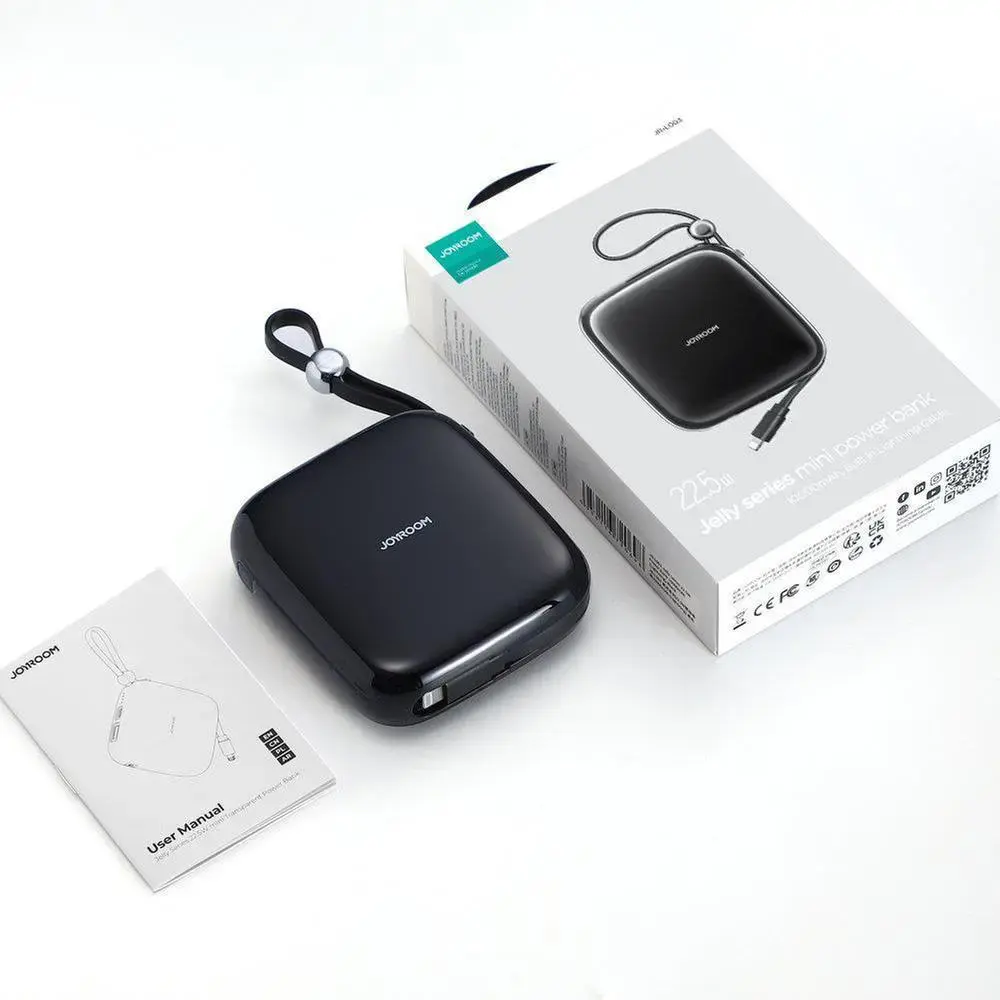 Picture of Joyroom JR-L002 22.5W 10000mah Jelly Series Power Bank With Type-C Cable - Black
