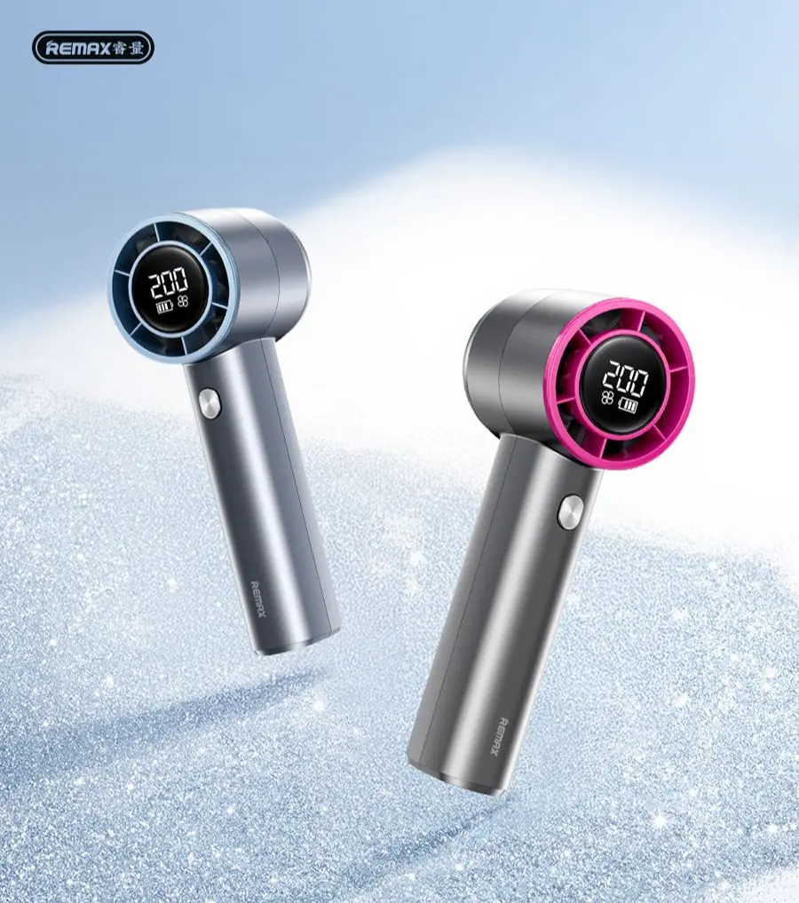 Picture of REMAX RS-SF11 Digital Display Handheld High-Speed Fan 3600mAh Battery Powered Turbo Cooling Fan