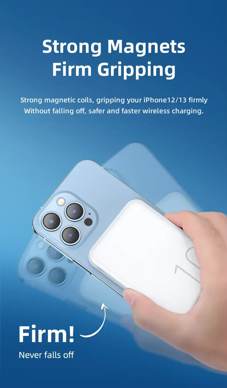 Picture of Remax Rpp-65 Magnetic Wireless Power Bank 10000Mah Magnet Wireless Charger Powerbank - White