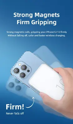 Picture of Remax Rpp-65 Magnetic Wireless Power Bank 10000Mah Magnet Wireless Charger Powerbank - White