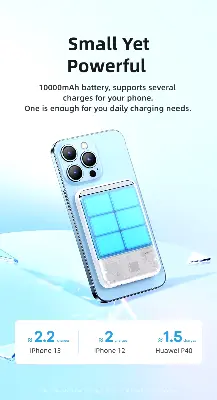 Picture of Remax Rpp-65 Magnetic Wireless Power Bank 10000Mah Magnet Wireless Charger Powerbank - White