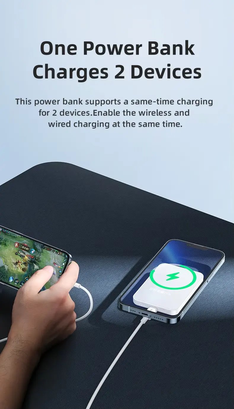 Picture of Remax Rpp-65 Magnetic Wireless Power Bank 10000Mah Magnet Wireless Charger Powerbank - White