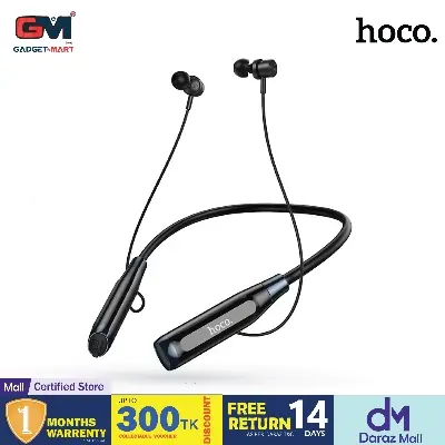 Picture of Hoco MMJ-01 Wireless Bluetooth Neckband Headphone - Black - Black